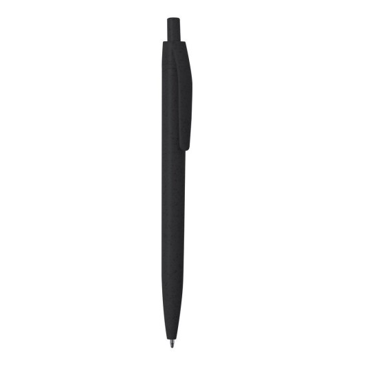Еко-ручка з пшеничної соломи, колір чорний - V1979-03