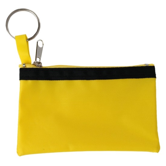 Гаманець на блискавці з кільцем для ключів, колір жовтий - V2069-08