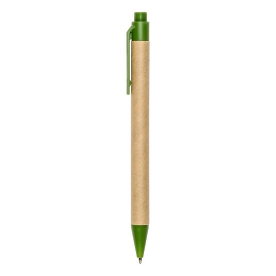 Еко-блокнот А6 з кульковою ручкою, колір зелений - V2335-06