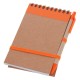 Еко-блокнот А6 з кульковою ручкою, колір помаранчевий - V2335-07