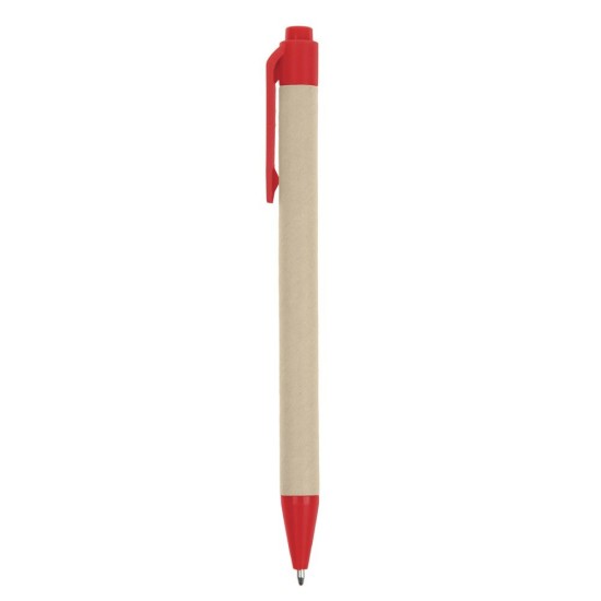 Еко-блокнот А5 з кульковою ручкою, колір червоний - V2389-05