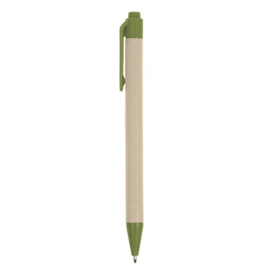 Еко-блокнот А5 з кульковою ручкою, колір світло-зелений - V2389-10