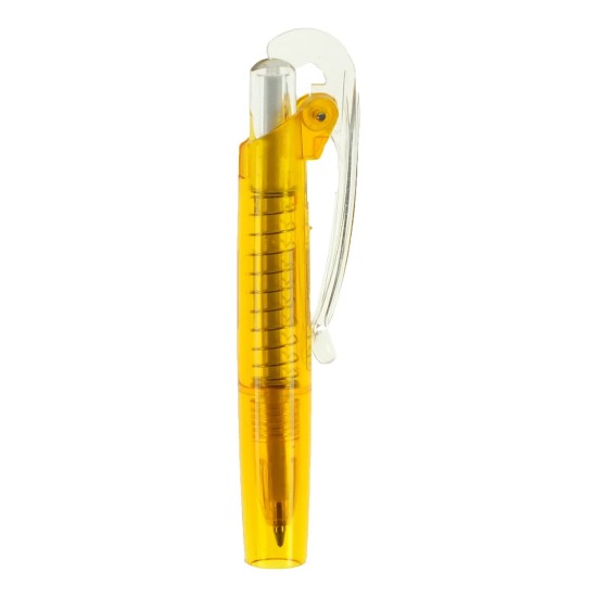 Блокнот А7 з кульковою ручкою жовтий - V2575-08