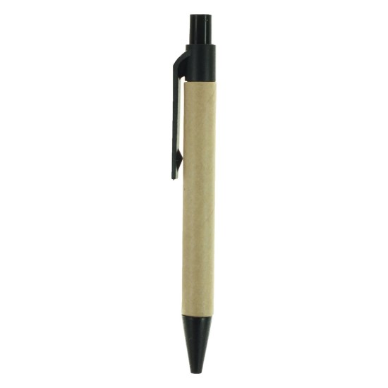 Еко-блокнот А7 з кульковою ручкою, колір чорний - V2687-03