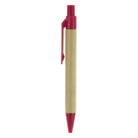 Еко-блокнот А7 з кульковою ручкою, колір червоний - V2687-05