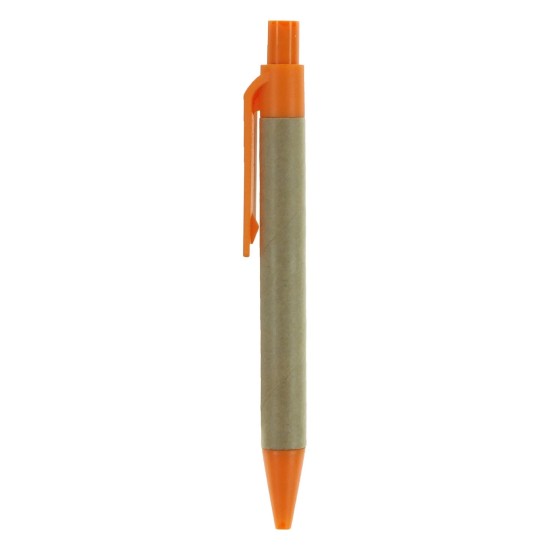 Еко-блокнот А7 з кульковою ручкою, колір помаранчевий - V2687-07
