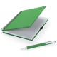 Блокнот А5 з кульковою ручкою, колір зелений - V2795-06
