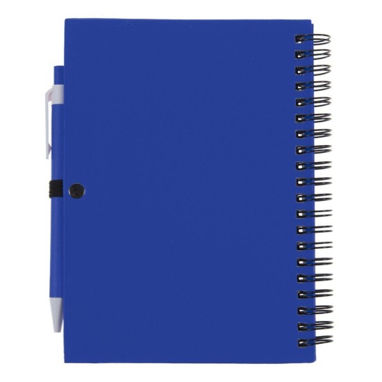 Блокнот А5 з кульковою ручкою, колір синій - V2795-11