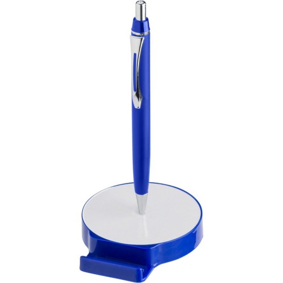 Настільний органайзер, кулькова ручка, підставка під телефон, колір синій - V2990-11