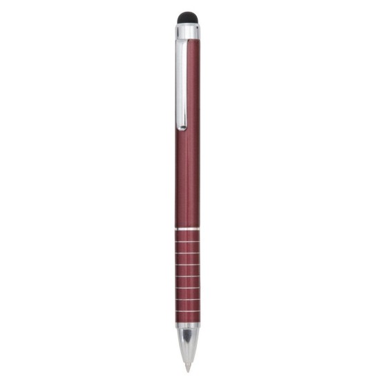 Кулькова ручка зі стилусом, колір бордовий - V3245-12