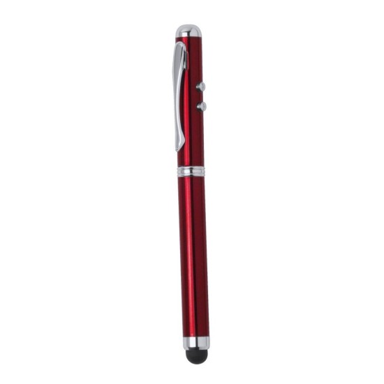 Лазерний вказівник, кулькова ручка зі стилусом, колір червоний - V3459-05