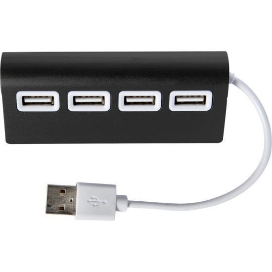 Концентратор USB 2.0, колір чорний - V3790-03