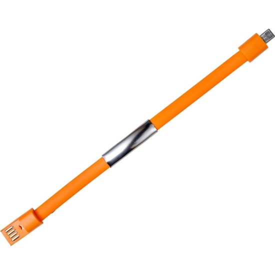 Браслет - кабель зарядки помаранчевий - V3823-07