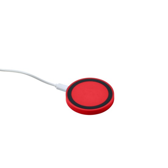 Бездротовий телефонний зарядний пристрій, колір червоний - V3893-05