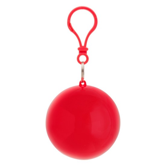 Дощовик-пончо в м'ячі з карабіном, колір червоний - V4125-05