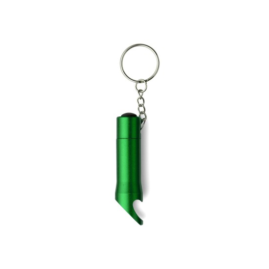 Брелок із відкривачем для пляшок та світлодіодним світлом світло-зелений - V4194-10