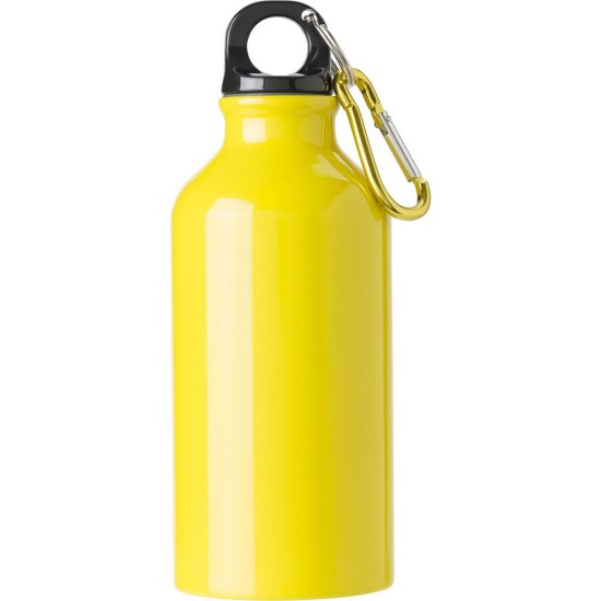 Пляшка для води Voyager, з карабіном, алюмінієва, 400 мл, колір жовтий - V4659-08