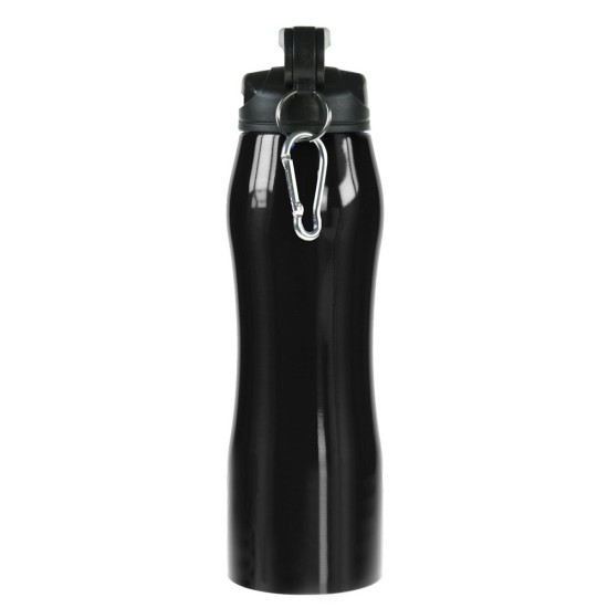 Пляшка для води Voyager, з нержавіючої сталі, 750 мл, колір чорний - V4975-03