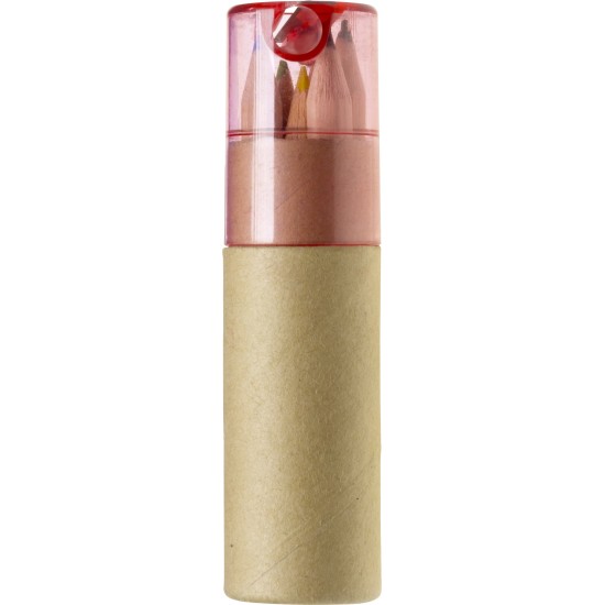 Кольоровий олівець набір заточку для олівців, колір червоний - V6111-05