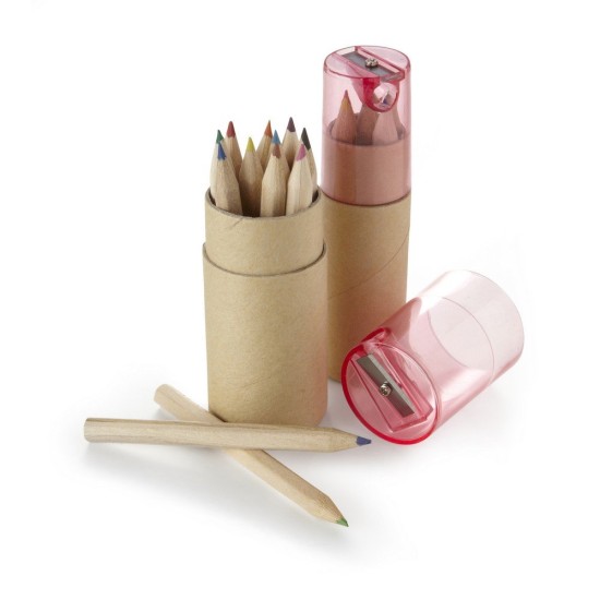 Кольоровий олівець набір заточку для олівців, колір червоний - V6133-05
