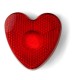 Проблисковий маячок серце з кліпсою, колір червоний - V6463-05
