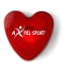 Проблисковий маячок серце з кліпсою, колір червоний - V6463-05