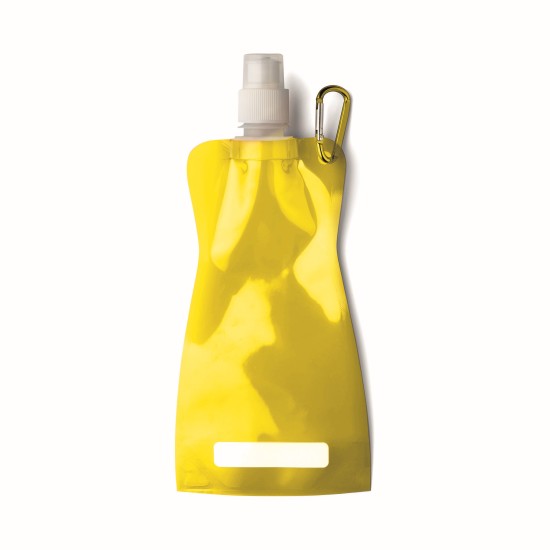 Пляшка для води складана Voyager, з карабіном, 420 мл, колір жовтий - V6503-08