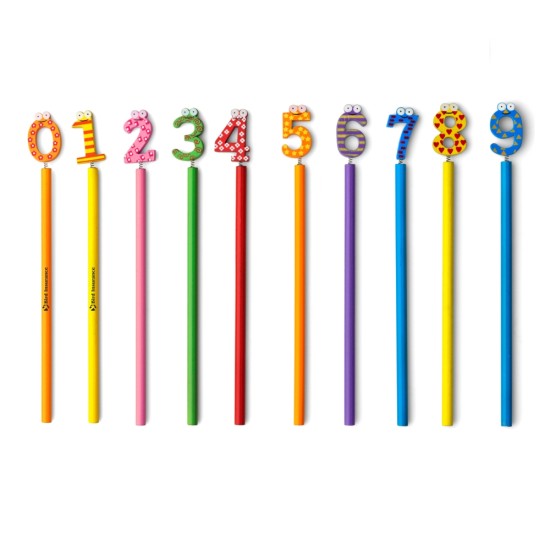 Олівець цифри, колір прозорий - V6568-00