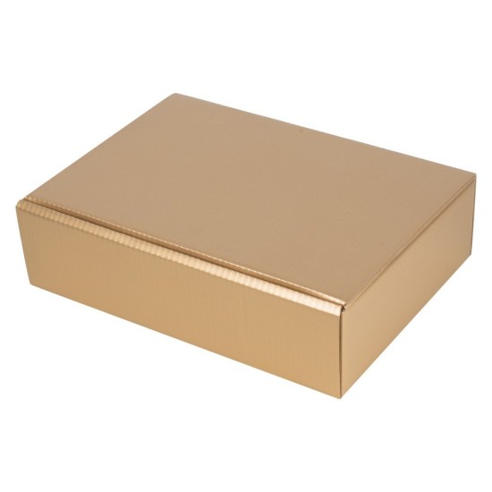 Ексклюзивна коробка для вина 3 шт, колір золотистий - V6603-24