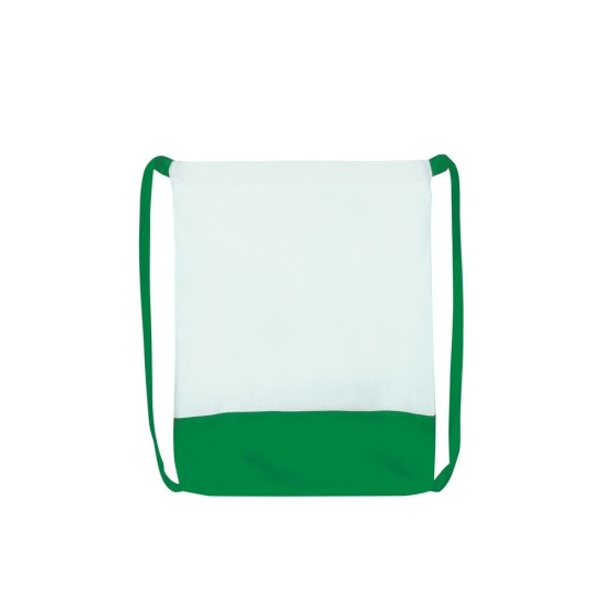 Еко-мішок з широкими ремінцями, колір зелений - V7325-06
