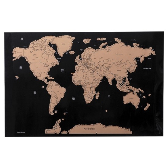 Карта світу, скретч-карта, колір прозорий - V7391-00