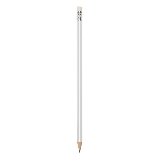 Олівець з гумкою, колір білий - V7682-02