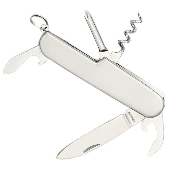 Багатофункціональний кишеньковий ніж, колір сріблястий - V7718-32