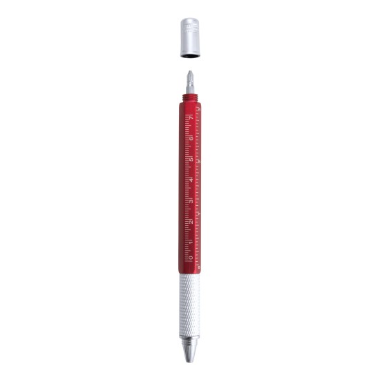 Багатофункціональна кулькова ручка, колір червоний - V7799-05