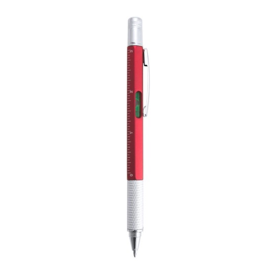 Багатофункціональна кулькова ручка, колір червоний - V7799-05