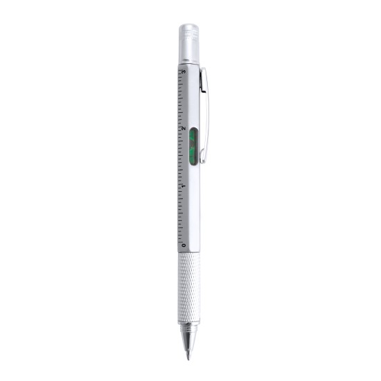 Багатофункціональна кулькова ручка, колір сріблястий - V7799-32