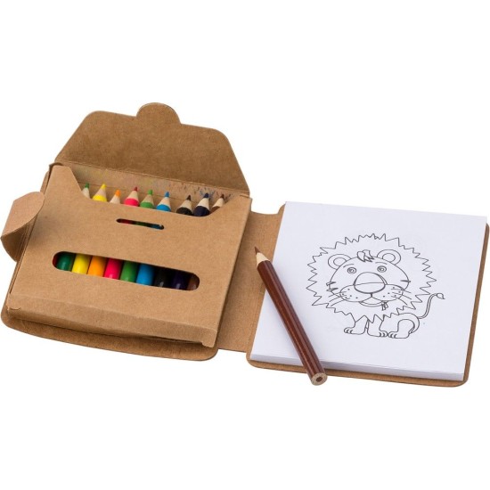 Набір для розфарбовування, олівці 12шт, колір світло-коричневий - V8093-00