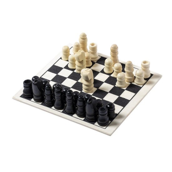 Набір ігровий у дерев'яній коробці 3 в 1, колір світло-коричневий - V8099-00