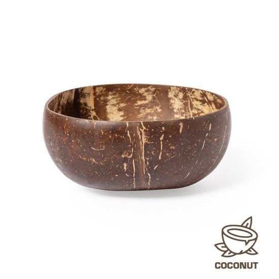 Чаша декоративна з кокоса, колір коричневий - V8206-16