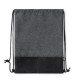 Водовідштовхувальна сумка на шнурку RPET, світловідбиваючий матеріал, колір сірий/чорний - V8284-19