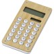 Калькулятор з сонячною панеллю бамбуковий, колір натуральний - V8303-17