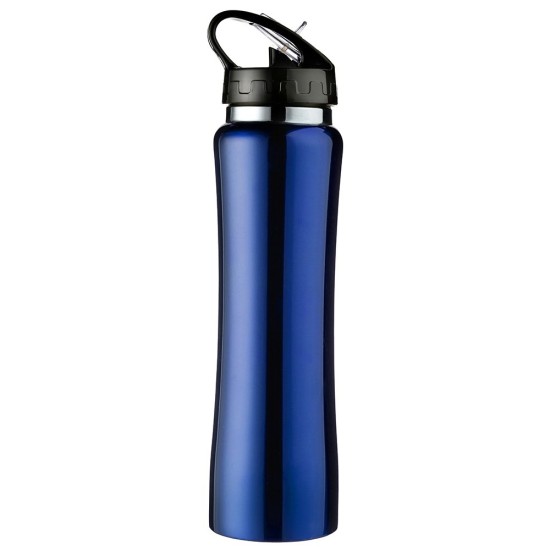 Термопляшка вакуумна, з трубочкою, 500 мл, колір синій - V8467-11