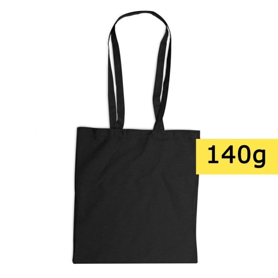 Еко-сумка для покупок з довгими ручками, колір чорний - V8481-03