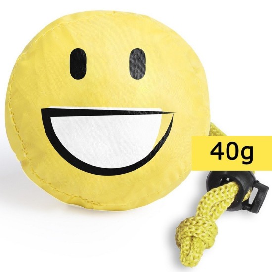 Складна сумка для покупок Усміхнене обличчя, колір жовтий - V8970-08A