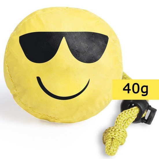 Складна сумка для покупок Усміхнене обличчя, колір жовтий - V8970-08C