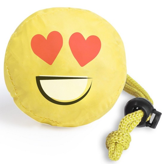 Складна сумка для покупок Усміхнене обличчя, колір жовтий - V8970-08D