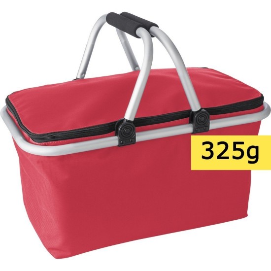 Складний кошик для покупок, холодильна сумка, колір червоний - V9432-05