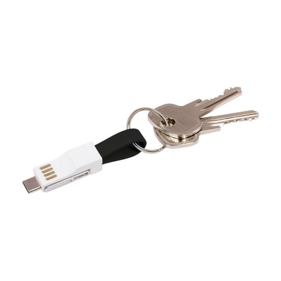 Брелок для ключів, зарядка і кабель синхронізації чорний - V9489-03