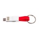 Брелок для ключів, зарядка і кабель синхронізації, колір червоний - V9489-05