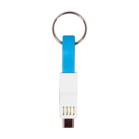 Брелок для ключів, зарядка і кабель синхронізації синій - V9489-11